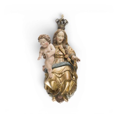 Bild GROSSE THRONENDE MADONNA MIT CHRISTUSKIND ALS HIMMELSKÖNIGIN