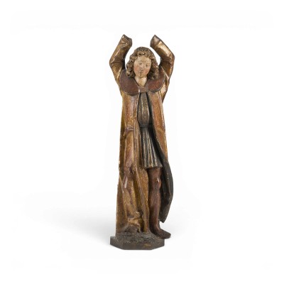 Auction 160<br>GOTISCHE HEILIGENFIGUR DES PANTALEON VON NIKOMDEIA