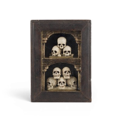 Picture MEMENTO MORI SCHREIN MIT ACHT TOTENSCHÄDELN