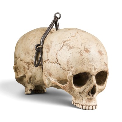 Auktion 160<br>MEMENTO MORI DOPPEL TOTENSCHÄDEL