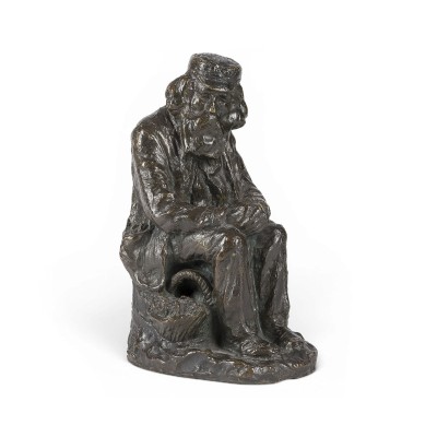 Auktion 160<br>'SITZENDER ALTER MANN MIT KORB'