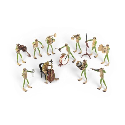 Auktion 160<br>KONVOLUT VON ELF FROSCHFIGUREN 'ORCHESTER'