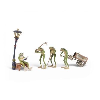 Bild KONVOLUT VON VIER FROSCHFIGUREN 'GOLF'
