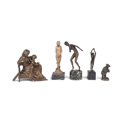 Bild KONVOLUT VON FÜNF BRONZEFIGUREN