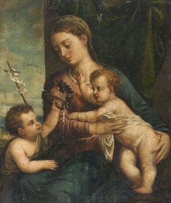 Auktion 160<br>MADONNA MIT CHRISTUSKIND UND JOHANNESKNABEN