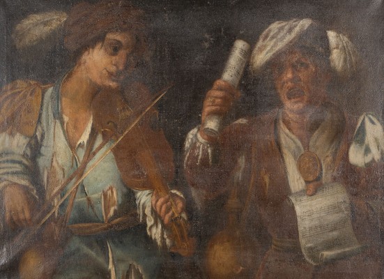Auction 160<br>ZWEI MUSIKANTEN IN KOMÖDIANTISCHER TRACHT