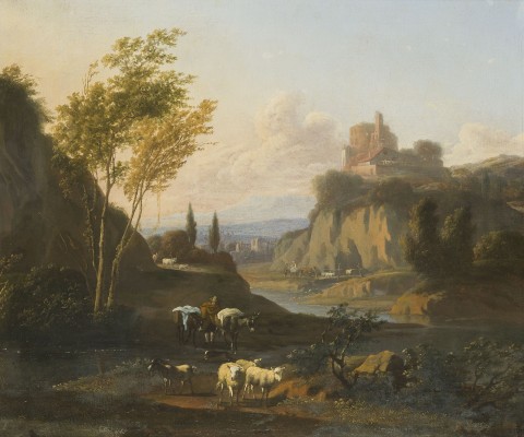 Auction 160<br>BUKOLISCHE LANDSCHAFT HIRTE UND VIEH