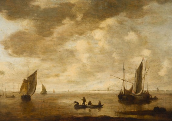 Auktion 160<br>FLUSSLANDSCHAFT SEGELBOOTEN UND FISCHERN