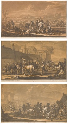 Auktion 160<br>DREI HEERLAGER- UND SCHLACHTENDARSTELLUNGEN NACH GEORG PHILIPP RUGENDAS