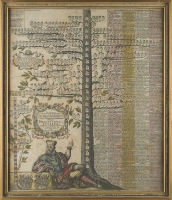 Bild '(...) GENEALOGOISCH. STAMMBAUM DES (...) HAUSES BRAUNSCHWEIG LÜNEBURG (...)' (UM 1735)