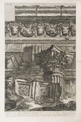 Bild 2 ARBEITEN: 'VEDUTA DEL PANTHEON D'AGRIPPA (...)' UND 'DIMOSTRAZIONE DI VARI ORNAMENTI DEL TEMPIO DI VESTA (...), TAFEL VII'