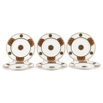 Auktion 161<br>SECHS TELLER AUS DEM SERVICE MIT RUSSISCHEM ORNAMENT
