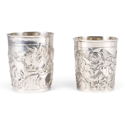 Bild ZWEI BAROCKE BECHER MIT ADLER-DEKOR