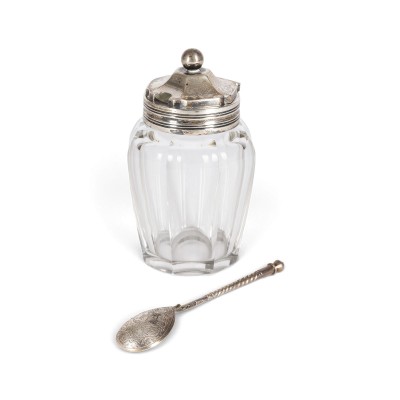 Auktion 161<br>KONFITÜRE-GLAS MIT LÖFFEL