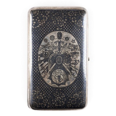 Auction 161<br>OSMANISCHES NIELLO-ETUI MIT DEM STAATSWAPPEN UNTER SULTAN ABDÜLHAMID II. (1876-1909)