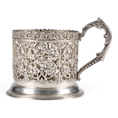 Picture FEINER TEEGLAS-HALTER MIT AKANTHUSRANKEN