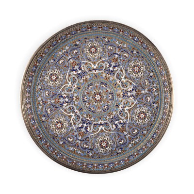 Auktion 161<br>GROSSES CLOISONNÉ-EMAIL-TABLETT