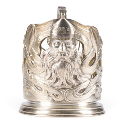Auktion 161<br>JUGENDSTIL-TEEGLAS-HALTER MIT BOGATIR
