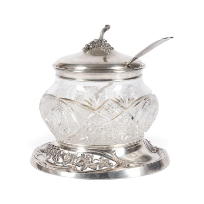 Picture GROSSE SILBER-MONTIERTE BOWLE MIT SCHÖPFKELLE