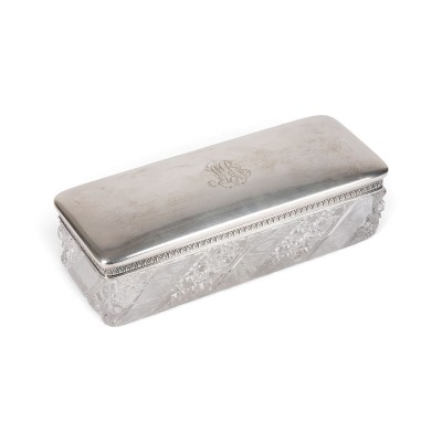 Bild GROSSE SCHATULLE MIT SILBERDECKEL MIT GRAVURMONOGRAMM