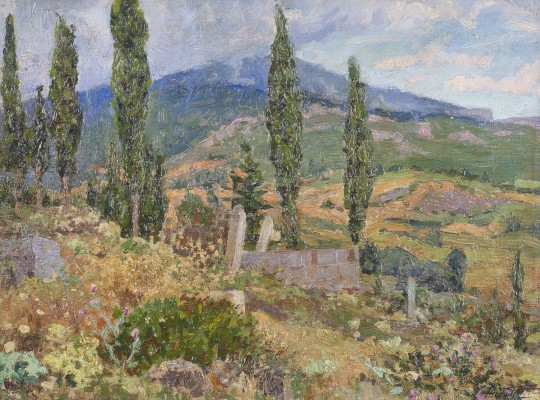 Picture KRIMLANDSCHAFT MIT ZYPRESSEN