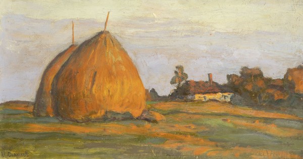 Picture HEUHAUFEN IM SPÄTSOMMER