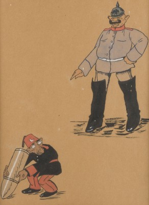 Auktion 161<br>KARIKATUR MIT EINEM DEUTSCHEN UND EINEM TÜRKEN