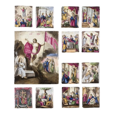 Bild SAMMLUNG VON 13 FINIFTI MIT HOCHFESTEN DES ORTHODOXEN KIRCHENJAHRES