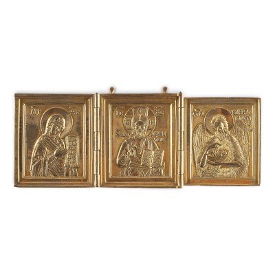Auktion 161<br>BRONZE-TRIPTYCHON MIT DEESIS