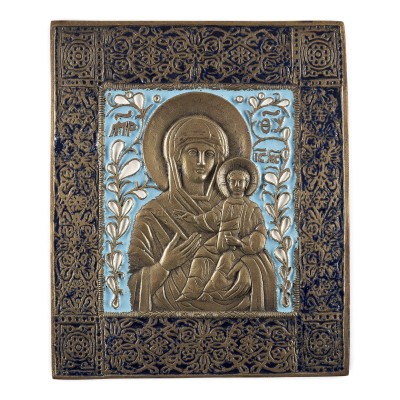 Bild BRONZE-IKONE MIT DER GOTTESMUTTER VON SMOLENSK