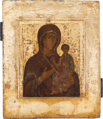Auktion 161<br>FEINE IKONE MIT DER GOTTESMUTTER VON SMOLENSK (SMOLENSKAJA)