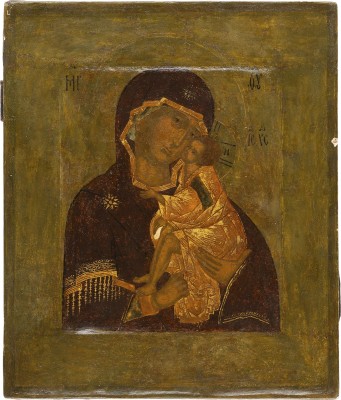 Auktion 161<br>FEINE IKONE MIT DER GOTTESMUTTER VON DON (DONSKAJA)