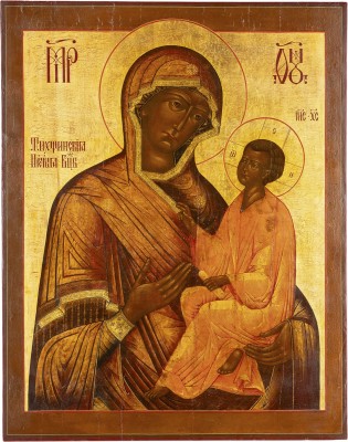 Picture MONUMENTALE IKONE MIT DER GOTTESMUTTER VON TICHWIN (TICHWINSKAJA) AUS EINER KIRCHEN-IKONOSTASE