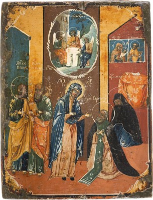 Picture IKONE MIT DEM ERSCHEINEN DER GOTTESMUTTER VOR DEM HEILIGEN SERGEJ VON RADONESCH