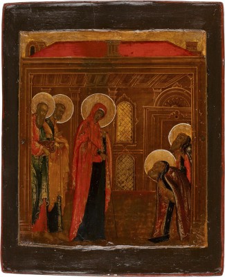 Picture IKONE MIT DEM ERSCHEINEN DER GOTTESMUTTER VOR DEM HEILIGEN SERGEJ VON RADONESCH