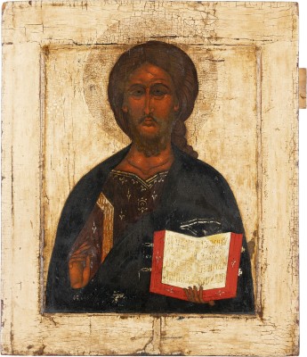 Bild GROSSFORMATIGE UND SEHR FEINE IKONE MIT CHRISTUS PANTOKRATOR