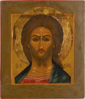 Auktion 161<br>IKONE MIT CHRISTUS 'DAS GRIMME AUGE'
