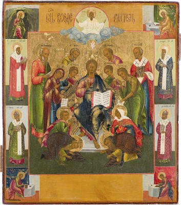 Picture IKONE MIT ERWEITERTER DEESIS UND DEN VIER EVANGELISTEN