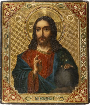 Bild IKONE MIT CHRISTUS DEM WELTENHERRSCHER