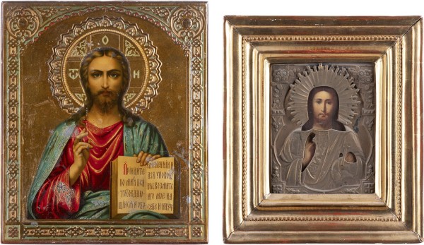 Auktion 161<br>ZWEI IKONEN: CHRISTUS PANTOKRATOR