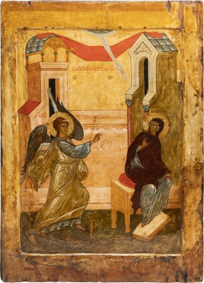 Picture MONUMENTALE IKONE MIT DER VERKÜNDIGUNG DER GOTTESMUTTER AUS EINER KIRCHEN-IKONOSTASE