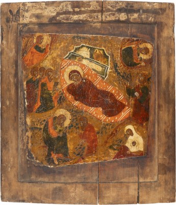 Picture GROSSFORMATIGE IKONE MIT DER GEBURT CHRISTI AUS EINER KIRCHEN-IKONOSTASE