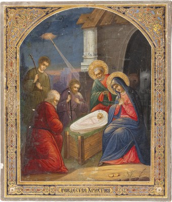 Picture IKONE MIT DER ANBETUNG CHRISTI DURCH DIE HIRTEN