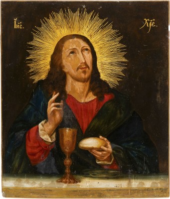 Bild GROSSE IKONE CHRISTUS MIT DER EUCHARISTIE