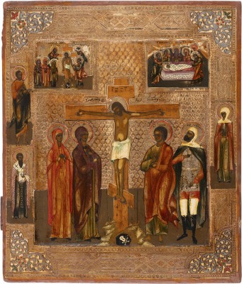 Bild IKONE MIT DER KREUZIGUNG CHRISTI