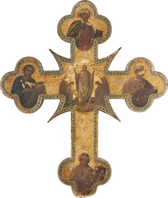 Auktion 161<br>GROSSES PROZESSIONSKREUZ MIT DER KREUZIGUNG UND DER AUFERSTEHUNG CHRISTI