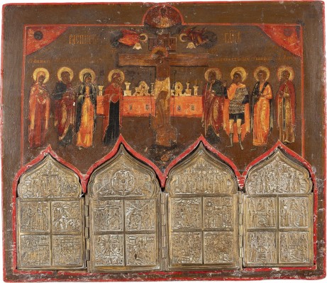 Bild STAUROTHEK MIT DER KREUZIGUNG CHRISTI UND DEN HOCHFESTEN DES ORTHODOXEN KIRCHENJAHRES