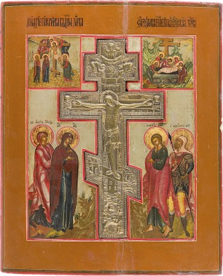 Bild GROSSE STAUROTHEK MIT DER KREUZIGUNG CHRISTI, DER KREUZABNAHME UND DER GRABLEGUNG CHRISTI