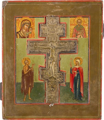 Picture STAUROTHEK MIT DER KREUZIGUNG CHRISTI, DER GOTTESMUTTER VON KASAN UND AUSGEWÄHLTEN HEILIGEN