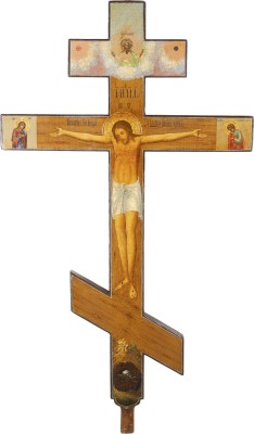 Auktion 161<br>MONUMENTALES IKONOSTASEN-KREUZ MIT DER KREUZIGUNG CHRISTI